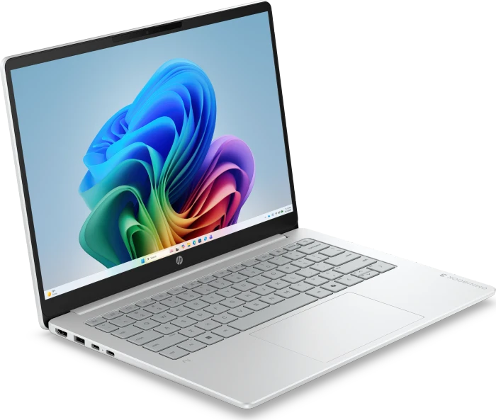 HP OmniBook 3 14-hz0351ngx, Glacier Silver, Snapdragon X - X1-26-100, 16GB RAM, 512GB SSD, DE