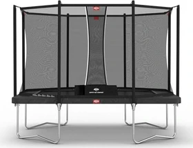 Berg Ultim Favorit mit Sicherheitsnetz 280x190cm Trampolin grau