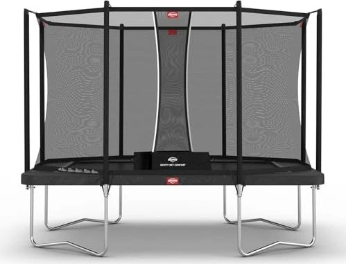 Berg Ultim Favorit mit Sicherheitsnetz 280x190cm Trampolin grau