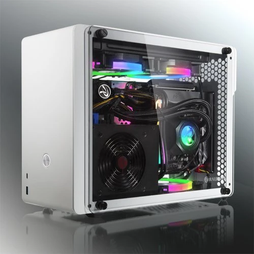 Raijintek Ophion Evo, weiß, Glasfenster, Mini-ITX
