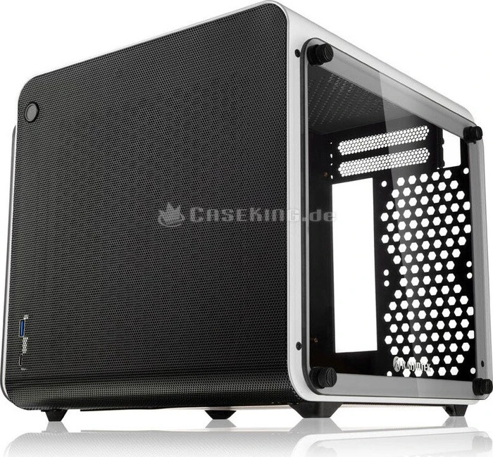 Raijintek Metis Evo TGS, weiß/schwarz, Glasfenster, Mini-ITX