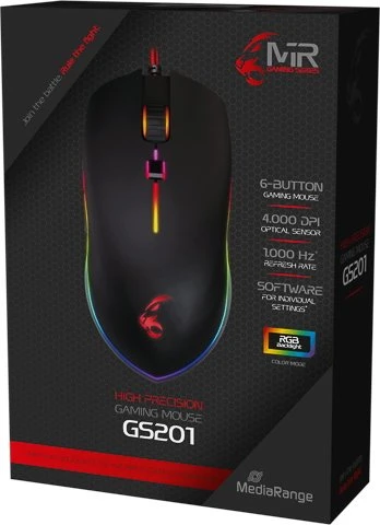 MediaRange Gaming Series GS201 RGB Gaming Mouse schwarz, USB