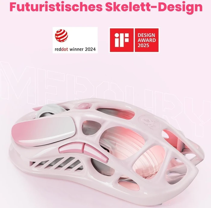 GravaStar Mercury M1 Pro Wireless Gaming Mouse, Special Edition Sakura Pink, USB/Bluetooth
