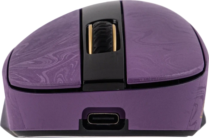 Epomaker Carbonis 8KHz Wireless Gaming Mouse, Black Purple, USB/Bluetooth