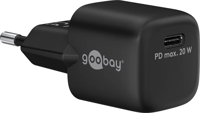 Wentronic Goobay USB-C PD GaN Schnellladegerät 20W schwarz
