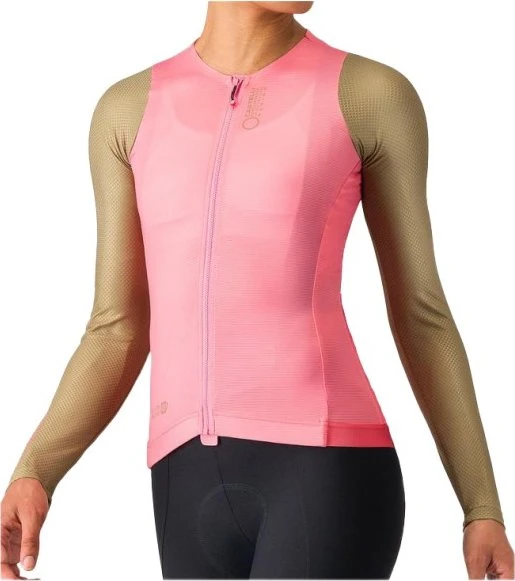 Castelli Corretto Trikot langarm rosa giro/elmwood (Damen)