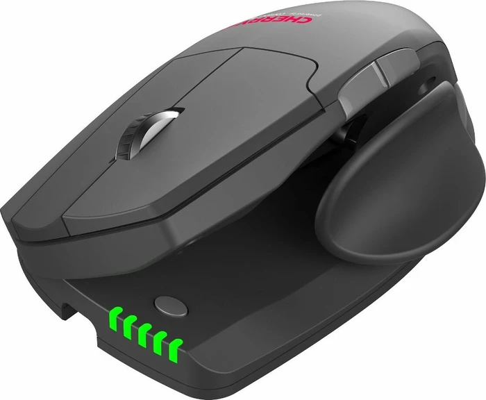 Cherry Unimouse ergonomische kabellose Maus dunkelgrau, USB