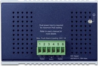 Planet IGS-1000 Industrial Railmount 2.5G Switch, 4x RJ-45, 2x SFP+, 360W PoE++