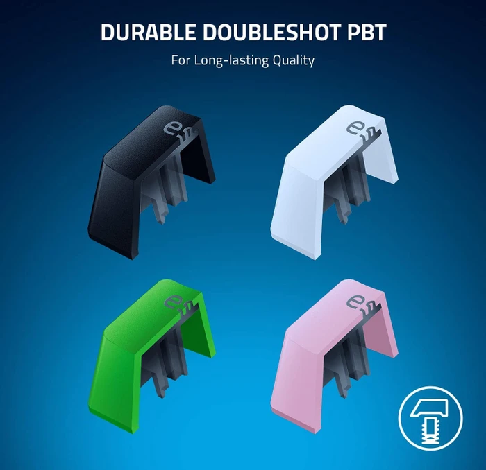Razer PBT Keycap + Coiled Cable Upgrade Set, Kunststoff (PBT), Cherry-Profil, Quartz Pink, rosa, 120 Tasten, ISO-UK, ANSI-US