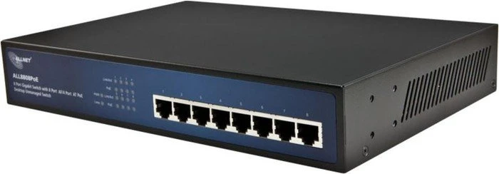 Allnet ALL88 Desktop Gigabit Switch, 8x RJ-45, 150W PoE+