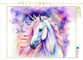 Calvendo Einhorn mit funkelnder Mähne in der Nacht