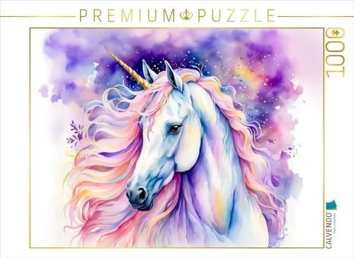 Calvendo Einhorn mit funkelnder Mähne in der Nacht