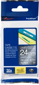 Brother TZe-PR955 Beschriftungsband, 24mm, weiß/Glitter silber