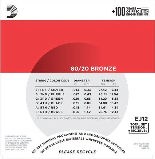 D'Addario 80/20 Bronze Medium 3-Pack
