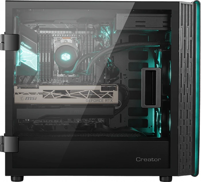 MSI Creator 400M, Glasfenster, schallgedämmt