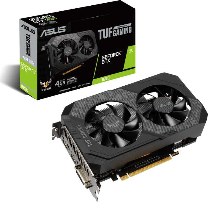 ASUS TUF Gaming GeForce GTX 1650, TUF-GTX1650-4GD6-GAMING, 4GB GDDR6, DVI, HDMI, DP