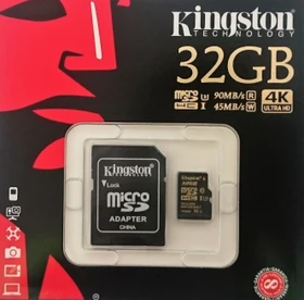Kingston Gold R90/W45 32GB Kit, UHS-I U3, Class 10