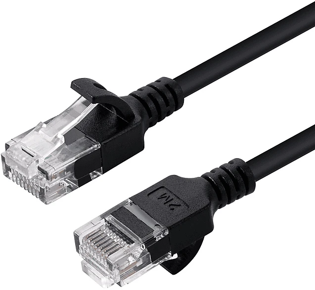 MicroConnect Slim Patchkabel, Cat6, U/UTP, RJ-45/RJ-45, 0.15m, schwarz