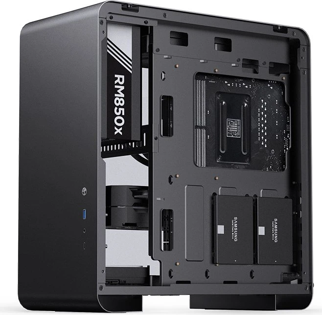 Jonsbo U4 Pro, schwarz, Glasfenster