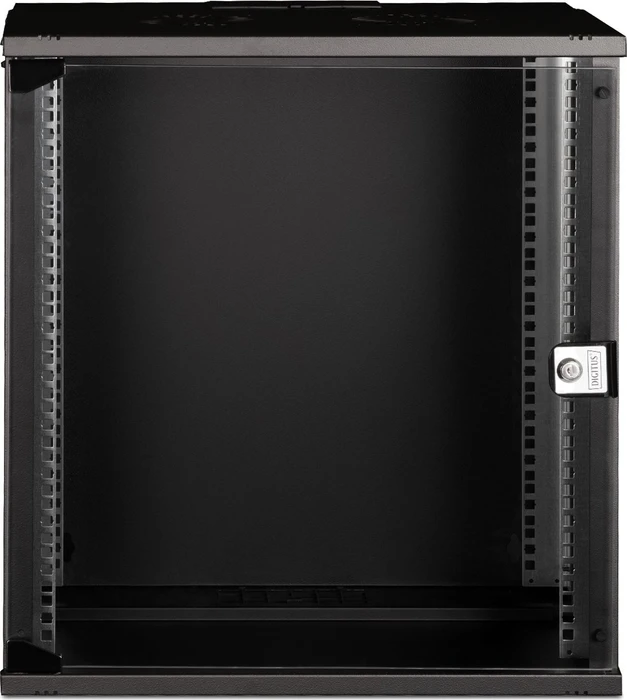 Digitus Professional SoHo Pro Line 19" Wandgehäuse 12HE, unmontiert, Sicherheitsglastür, IP20, RAL 9005, 400mm tief
