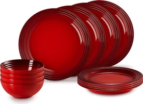 Le Creuset Frühstücksservice kirschrot, 12-tlg.