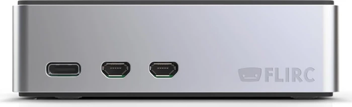 Flirc Gehäuse für Raspberry Pi 5, schwarzer Deckel, schwarz/silber