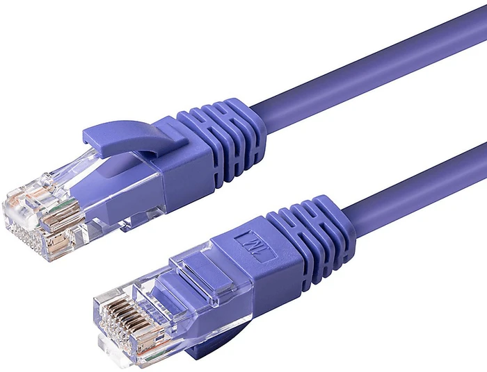 MicroConnect Patchkabel, Cat6, U/UTP, RJ-45/RJ-45, 0.2m, violett