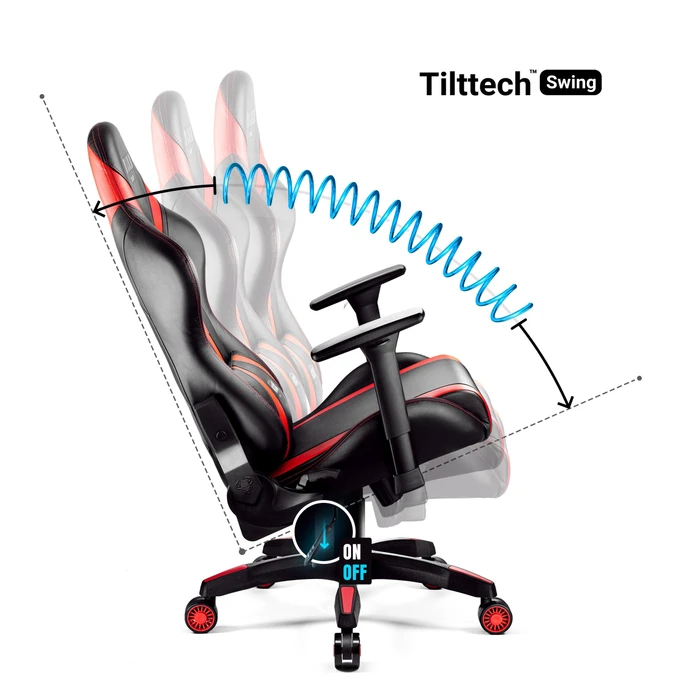 Diablo Chairs X-Horn 2.0 Kido Kinder-Gamingstuhl, schwarz/rot