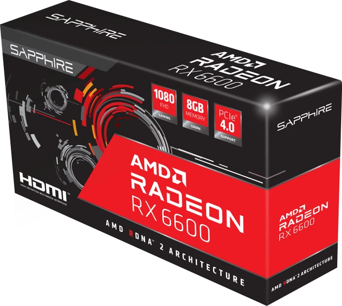 Sapphire Pulse Radeon RX 6600, 8GB GDDR6, HDMI, DP, lite retail