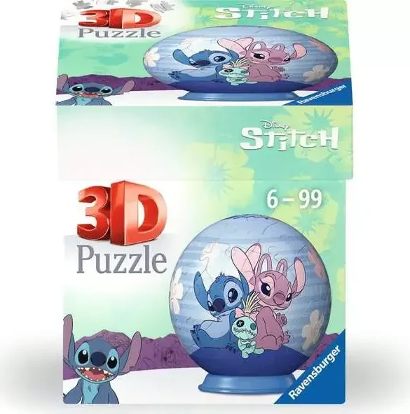 Ravensburger Puzzle 3D Puzzle-Ball Disney Stitch & Angel