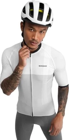 Siroko M2 Granfondo Trikot kurzarm weiß/grau (Herren)
