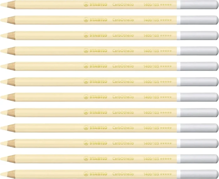 STABILO CarbOthello Kreidestift elfenbein, 12er-Pack