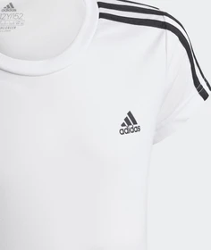 adidas Designed 2 Move 3-Streifen Funktionsshirt kurzarm weiß/schwarz (Junior)