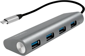 LogiLink USB-Hub, 4x USB-A 3.0, USB-C 3.0 [Stecker] (UA0309)