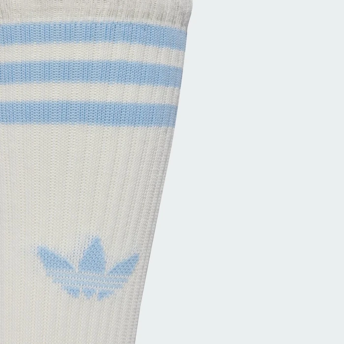 adidas 3-Streifen High Crew Socken off white/bliss, 3 Paare