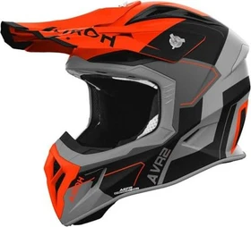 Airoh Aviator Ace 2 Shield matt grau/schwarz/orange