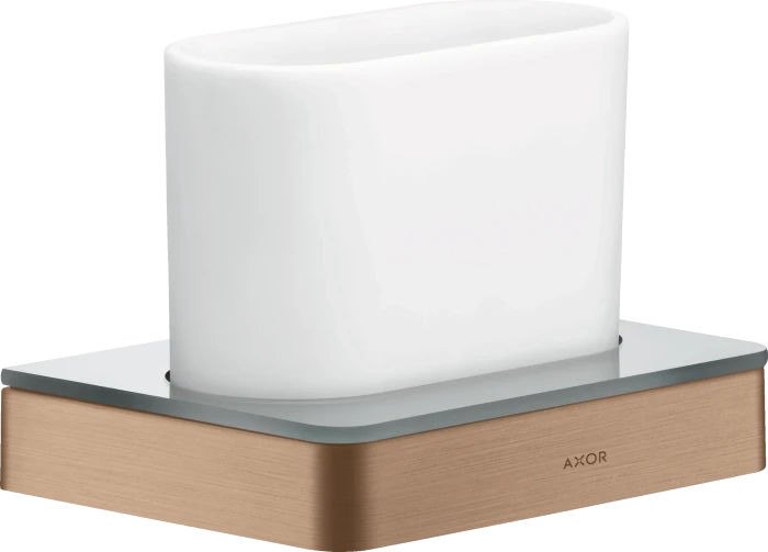 Hansgrohe Axor Universal Softsquare Zahnputzbecher mit Halter brushed red gold