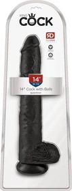 Pipedream King Cock 14" Cock with Balls black