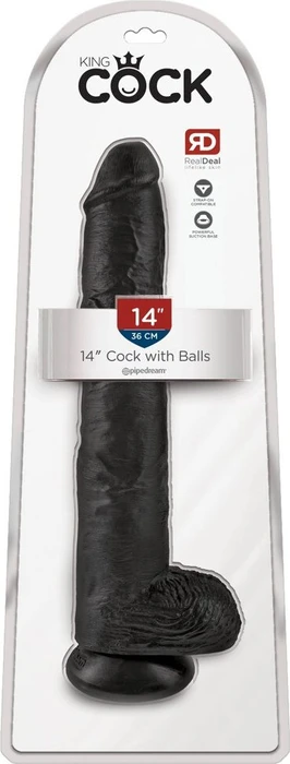 Pipedream King Cock 14" Cock with Balls black