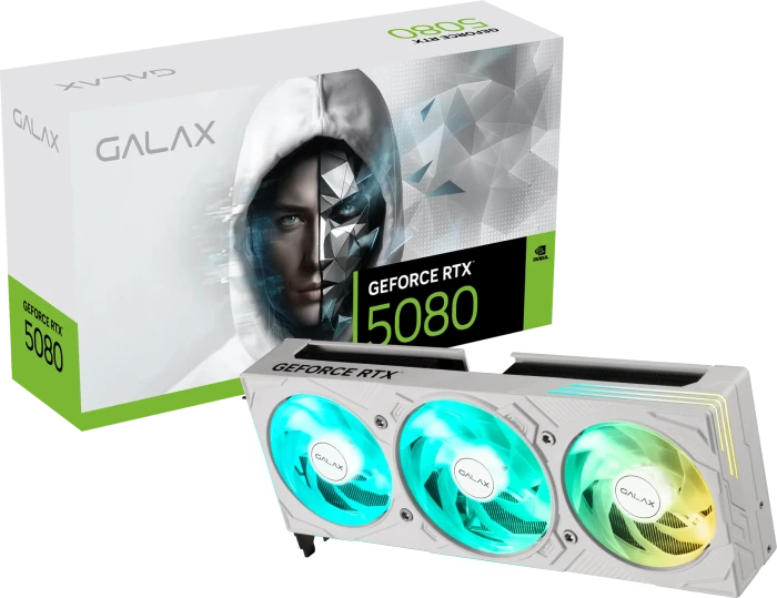 KFA2 GeForce RTX 5080 EX Gamer 1-Click OC White, 16GB GDDR7, HDMI, 3x DP