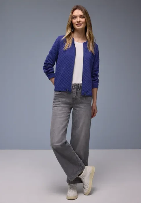 Street One Zipper Jacke mit Struktur Jacke amparo blue (Damen)