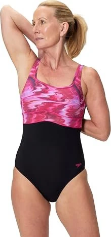 Speedo ContourEclipse Badeanzug schwarz/pink (Damen)