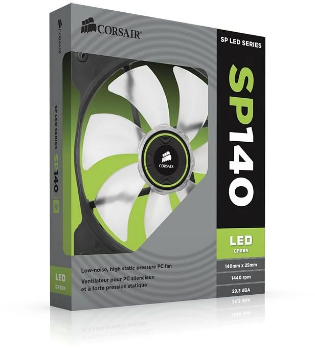 Corsair Air Series SP140 LED Green High Static Pressure, 140mm