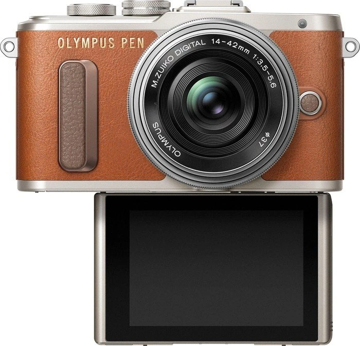 Olympus PEN E-PL8 braun mit Objektiv M.Zuiko digital ED 14-42mm 3.5-5.6 EZ