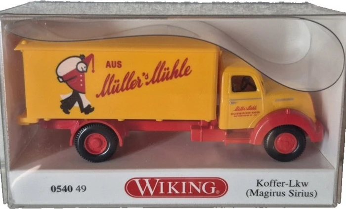 Wiking Koffer-Lkw Magirus Sirius Müller's Mühle
