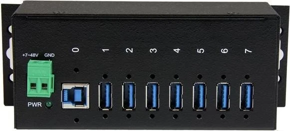 StarTech Industrial Railmount USB-Hub, 7x USB-A 3.0, USB-B 3.0 [Buchse]