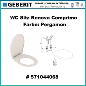 Geberit Renova Compact/Renova Nr. 1 Comprimo WC-Sitz pergamon