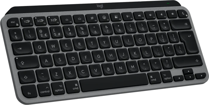 Logitech MX Keys Mini for Mac, Space Gray, schwarz/grau, LEDs weiß, Logi Bolt, USB/Bluetooth, FR