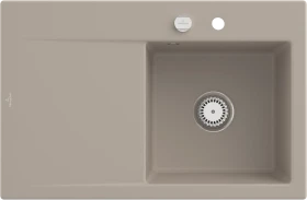 Villeroy & Boch Subway Style 45 Einbau Becken rechts mit Excenterbetätigung almond