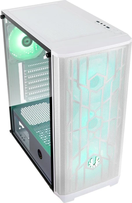 BitFenix Nova Mesh SE TG 4ARGB, weiß, inkl. 4x Lüfter, Lüfter LED RGB, Glasfenster